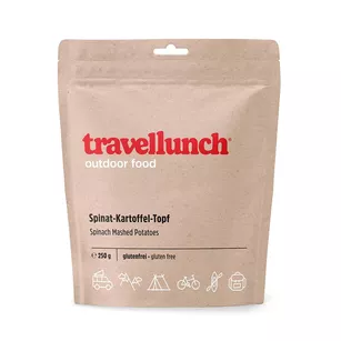 TRAVELLUNCH wegetariańskie puree ziemniaczane ze szpinakiem - porcja podwójna - 1150 g - danie liofilizowane bez glutenu