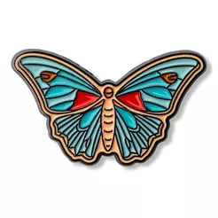 Pin metalowy - Niebieski motyl - PINSTORY