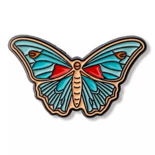 Pin metalowy - Niebieski motyl - PINSTORY