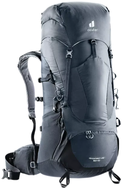 DEUTER Aircontact Lite 50+10 graphite-black - Lekki plecak trekkingowy