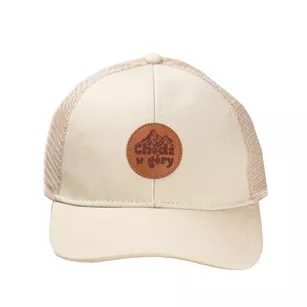 Czapka z daszkiem truckerka z naszywką Chodź w góry - sand