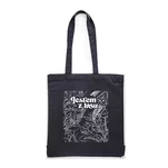 Duża torba bawełniana ekologiczna - JESTEM Z LASU - czarna - 2