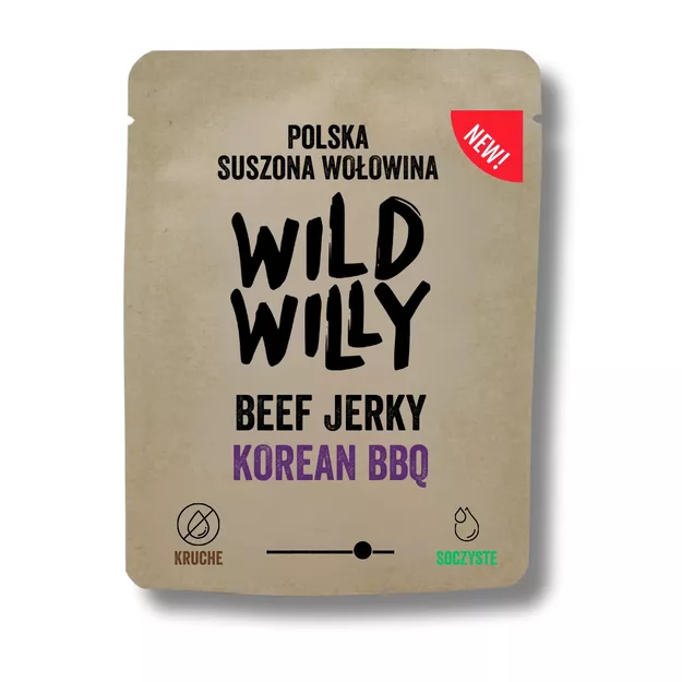 WILD WILLY Beef Jerky Korean BBQ 50 g - suszona wołowina
