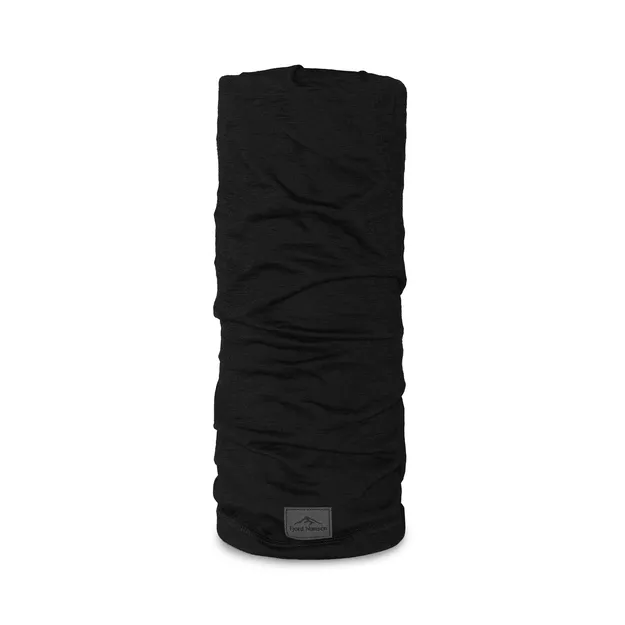 FJORD NANSEN Headgear Light Merinoull - chusta wielofunkcyjna z wełny merino - Black