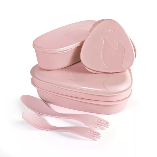 LIGHT MY FIRE LunchKit 2.0 - Dustypink - Menażka plastikowa zestaw z bio plastiku
