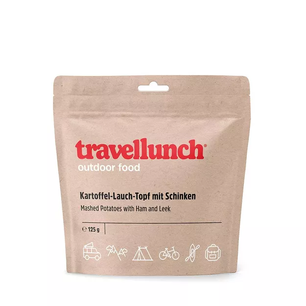 TRAVELLUNCH Puree ziemniaczane z szynką i porem - 475 g - danie liofilizowane