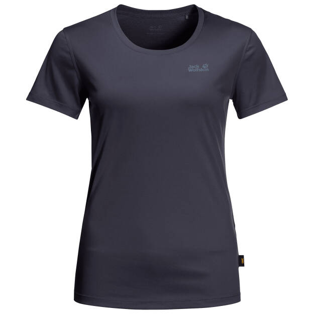 JACK WOLFSKIN Tech T - damska koszulka techniczna - graphite