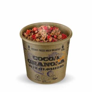 LYOFOOD Bistro - Granola Kakaowa z Truskawkami 65 g (210 g) - wegańska żywność liofilizowana