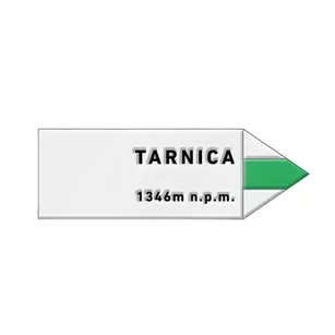 Pin metalowy turystyczny - strzałka TARNICA - PINSTORY