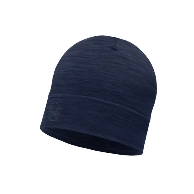 BUFF Lightweight Merino Wool Hat Solid Denim - cienka i lekka sportowa czapka merynosowa