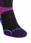 BRIDGEDALE Trail Run Lightweight T2 Merino Sport - 3/4 Crew - Charcoal / Purple - damskie skarpety biegowe - 5