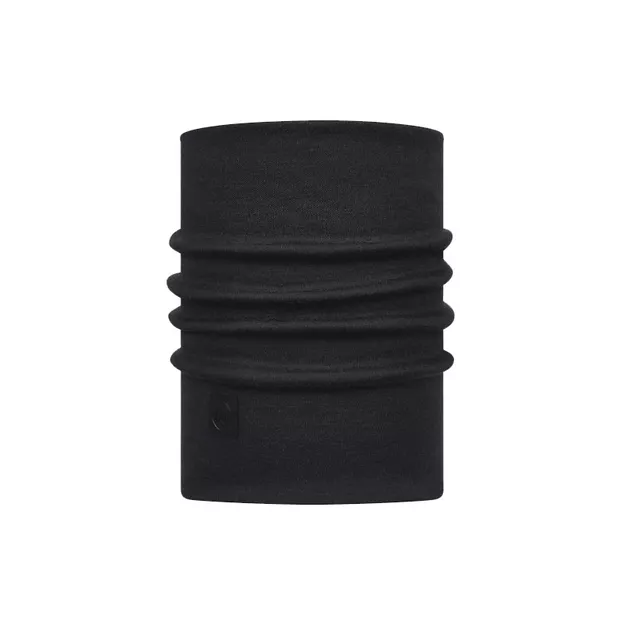 BUFF Heavyweight Merino Wool - Solid Black - zimowa chusta kominowa
