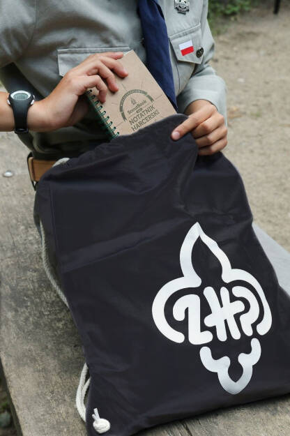 Plecak workowy worek z logo ZHP - czarny