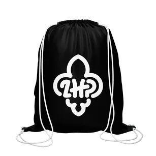 Plecak harcerski z logo ZHP - czarny - Plecak workowy worek