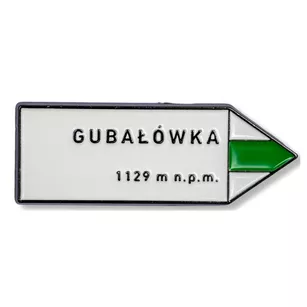 Pin metalowy turystyczny TATRY - strzałka Gubałówka - PINSTORY