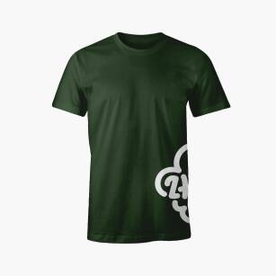 Koszulka z logo ZHP na boku - męska - zielona ciemna