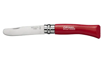 Opinel My First / Junior N°07 - Red - rozkładany nóż dla dzieci z zaokrąglonym ostrzem