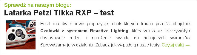 Latarka Petzl Tikka RXP - test
