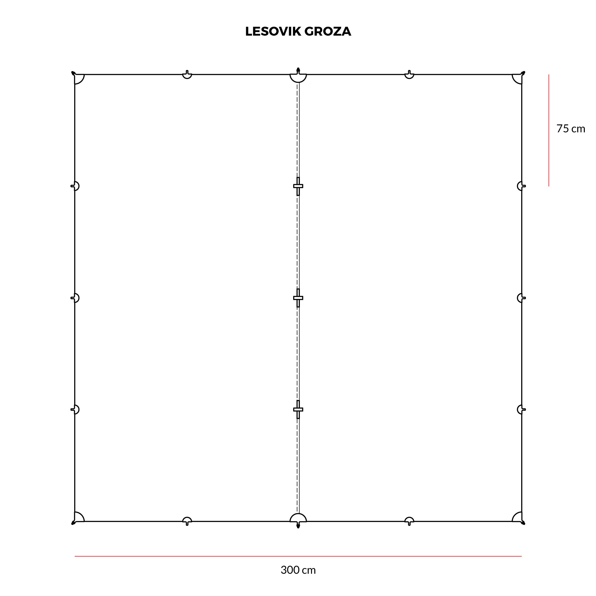 Lesovik Groza Ultralight - wymiary płachty biwakowej