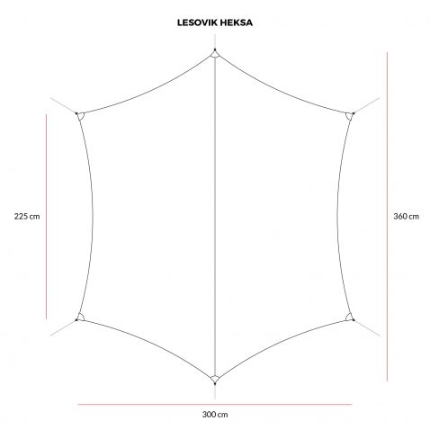 wymiary tarp Lesovik Heksa